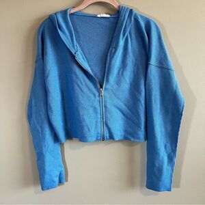 ✨ Garage Women’s Blue Zip Up Sweater Hoodie Small